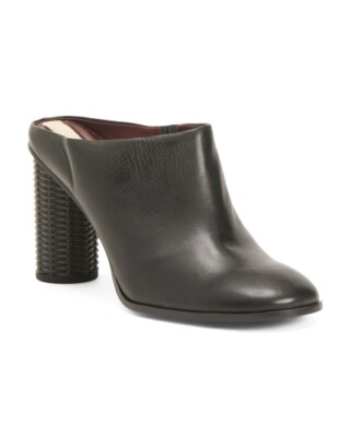 Franco Sarto Mules NEW FRANCO SARTO BLACK LEATHER MULE SIZE M $140 - Main Image