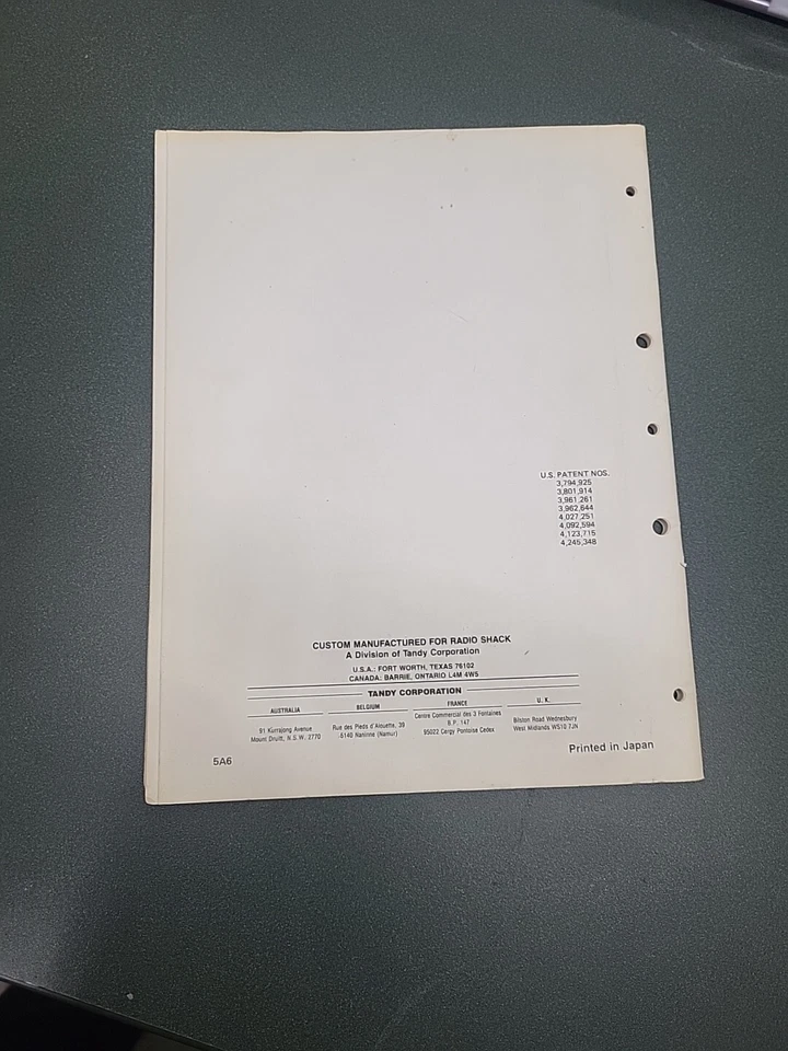 Genuine Realistic Service Manual For Pro-2010 Programmable Scanner Cat. 20-118 - Image 4 of 4