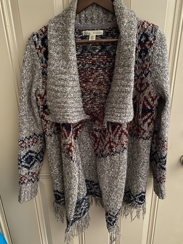 KAISLEY AZTEC CARDIGAN WITH FRINGE 