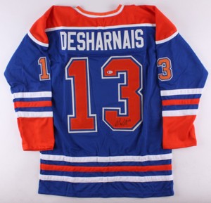 David Desharnais Signed Edmonton Oilers Jersey (Beckett COA) 