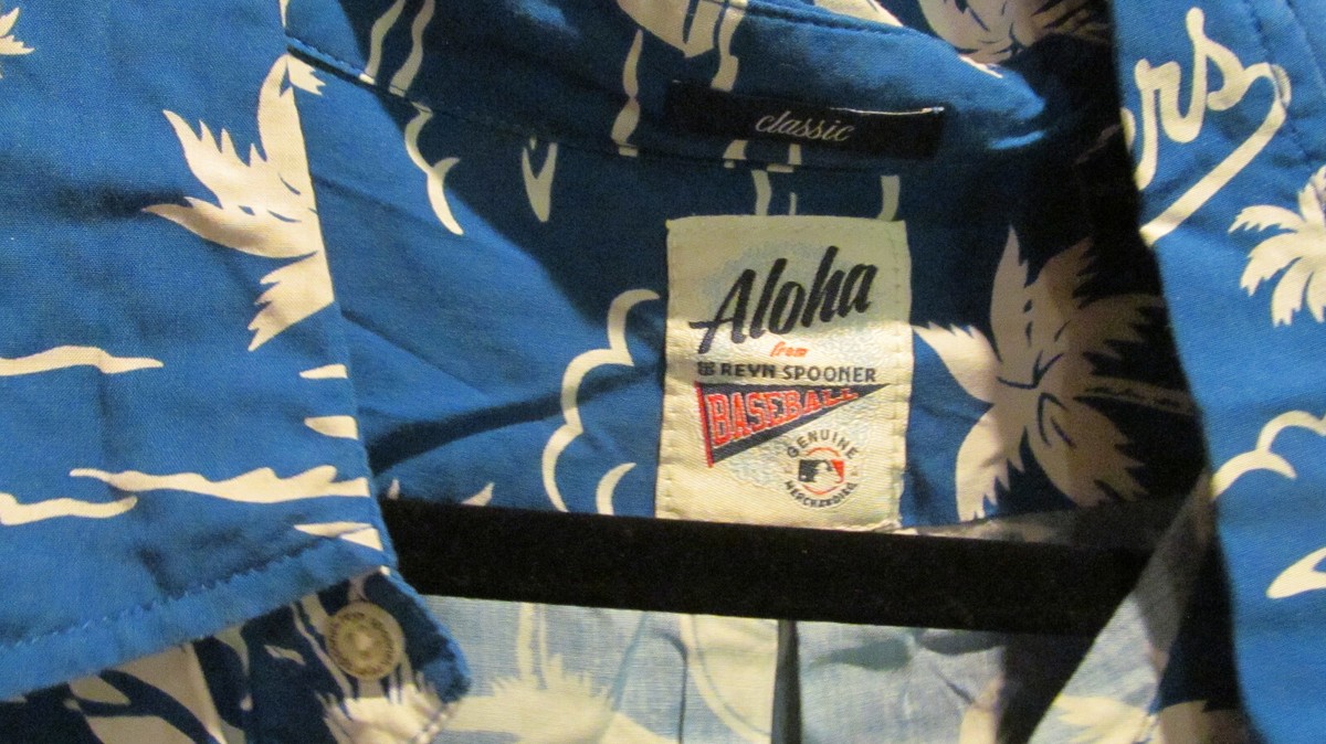 Reyn Spooner Mens RARE 3XL Los Angeles Dodgers Hawaiian Shirt Blue