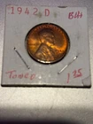 1942-D LINCOLN CENT- GEM BU RED PRICED TO SELL
