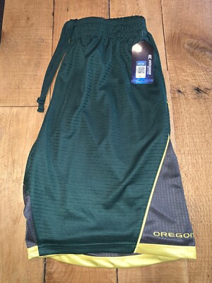 Men's Colosseum Oregon Ducks Green/Gray Athletic Gym Shorts NWT Small