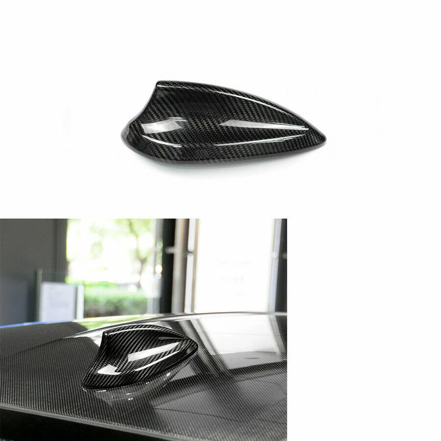 Cubierta de ajuste de antena de fibra de carbono real apta para BMW M3 M4 F80 F82 Foto 2 de 4