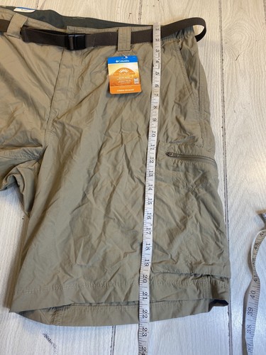 Columbia Kestrel Trail Cargo Shorts Belted 10" Inseam Omni Shade Mens Beige 42 - Picture 6 of 10