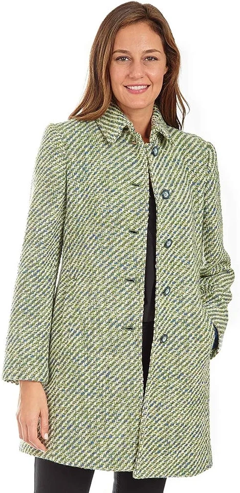 Donatella Women's Single Breasted Wool Walker Coat - Image 3 of 4