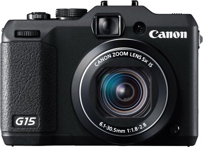 Canon PowerShot G15 バッテリーなし Canon PowerShot G15 12.1MP Digital Camera - Black for sale online