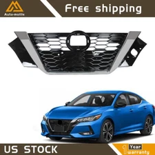 Front Bumper Upper Grille Assembly for Nissan Sentra Grill 2020 2021 62310-6LB0A