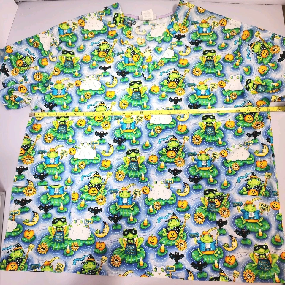 Exfoliantes Holloween Frogs W.S Fundamentalmente Algodón Por Cisne Blanco Dos Bolsillos XL Foto 2 de 4