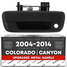 Tailgate Handle for Chevrolet Colorado, GMC Canyon - Black, Keyhole - Metal T...