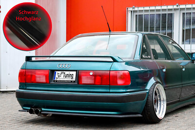 Spoilerschwert Heckspoilerlippe aus ABS passend für Audi 80 B4 in Schwarz Glanz