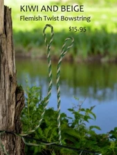 Flemish Twist Bowstring BCY B55 / KIWI & BEIGE /recurve or longbow ONLY $16.95!!