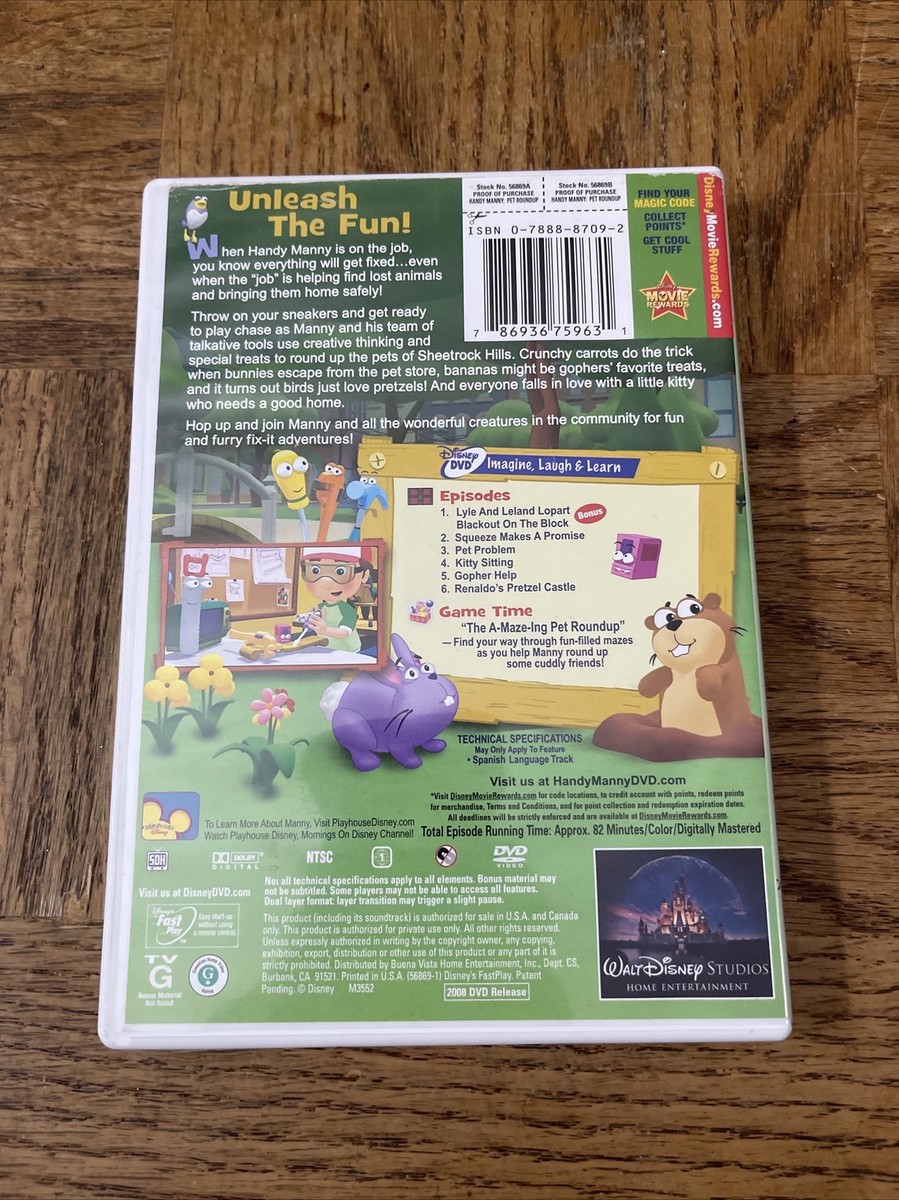 Handy Manny Mannys Pet Roundup DVD 786936759631| eBay