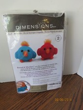 Dimensions Needle Felting Kit Round  Woolies Birds Craft Felt Kit 100 Wool