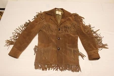 Vtg Rancher Authentic Western by Schott Bros Suede Fringe Jacket Sz. 38 B3