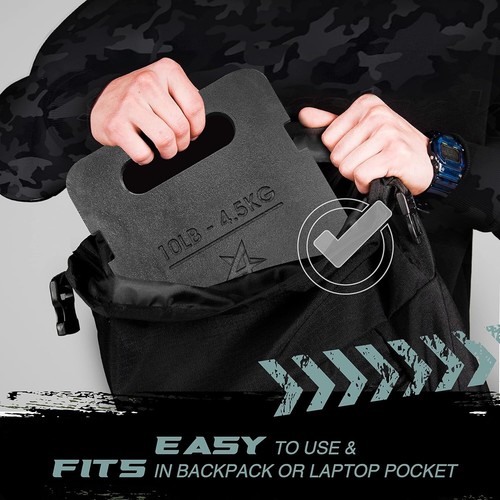 Kompakte 20 Pfund Ruck Hantelscheibe - Ideal für Rucking, Kniebeugen & Kettlebell Schaukeln - Bild 7 von 8