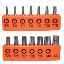 14 Torx Bits with Hex  Star  and Tri-Wing Too...