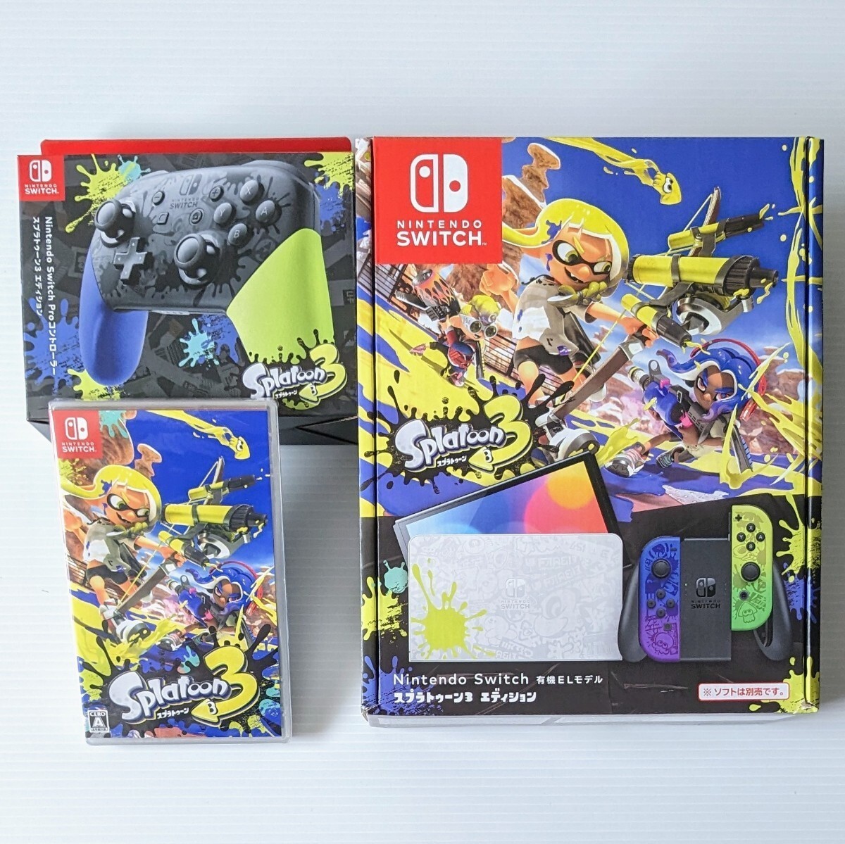 Splatoon 3 Nintendo Switch 2枚セット Nintendo Switch 64 GB OLED Console Splatoon 3 Edition Box