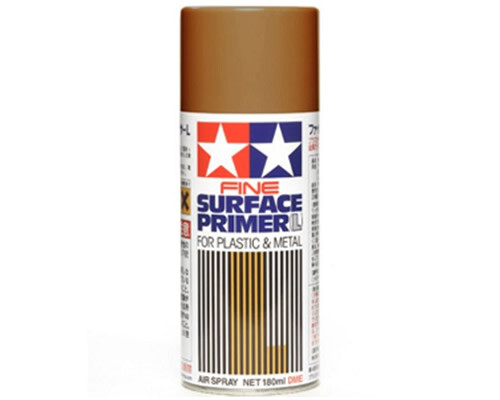 Fine surface primer L for plastic - metal Oxide Red (180 ml) TA87160 - tamiya mo