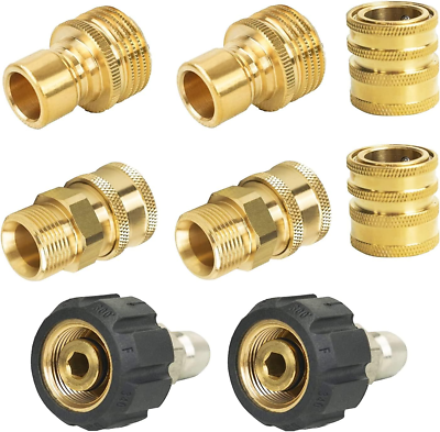 #ad Pressure Washer Adapter Set Quick Disconnect Kit with M22 Metric Male Thread Qu $34.81