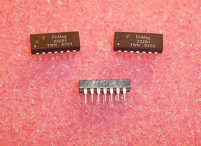 QTY (28) 23Z81 FIL-MAG 14 PIN DIP 1:1:1 DUAL TRANSFORMERS 500mW NOS 1 TUBE