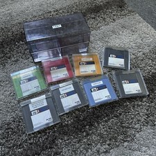 Lot of 8 iomega Zip 100MB Disks PC Format PC100 with Cases Storage Case Used