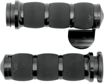 Avon Grips 3-Ring Air Cushioned Grips w/ Throttle Boss Anodized Black for TBW