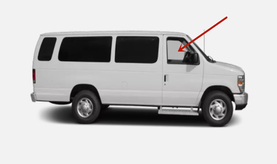 Fits 1992-2014 Ford Econoline Van Passenger Side Right Front Door Window Glass - Изображение 2 из 4