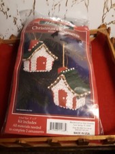 VTG Christmas Ornament Kit~ Sequin Holiday Ti...