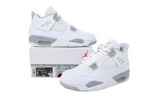 Air Jordan 4 Retro White Oreo CT8527  100 White Grey Cement Men's Retro Basketbal