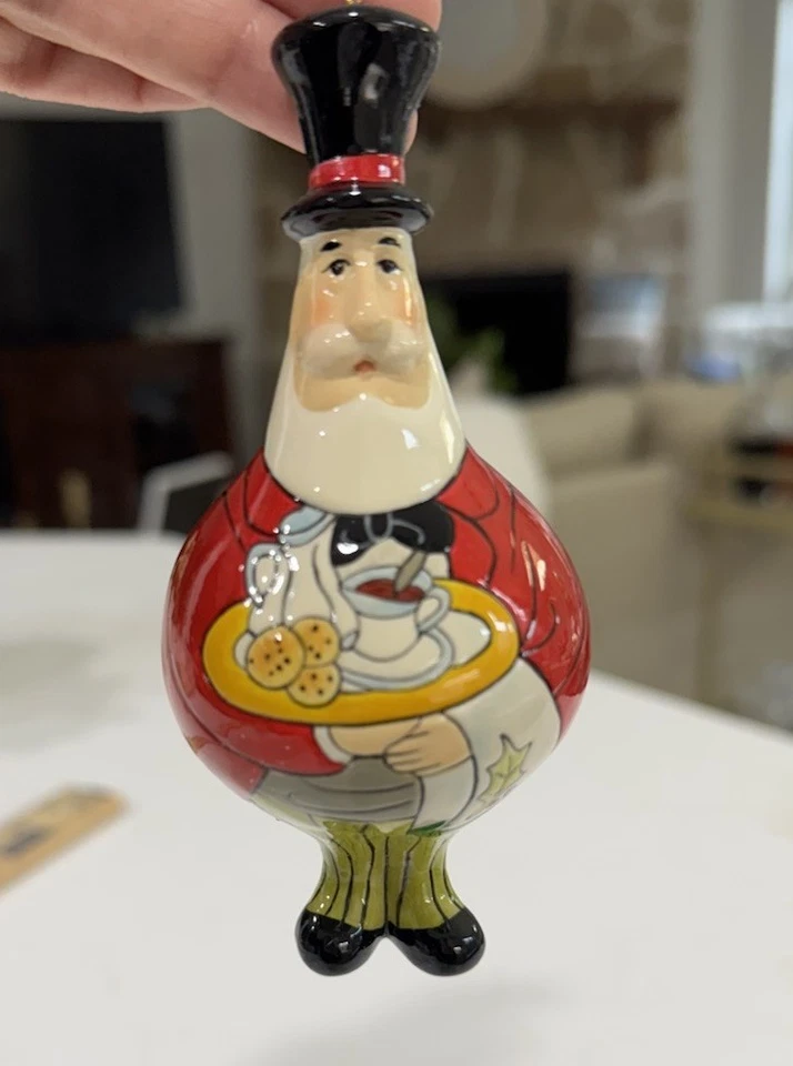 Mud Pie Raro Chef Grill Guy Servidor Cocinero Adorno de Cerámica Foto 3 de 4