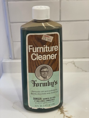 Vintage Formby's Furniture Cleaner Wood Dissolves Wax Buildup 16 fl oz 90% Full