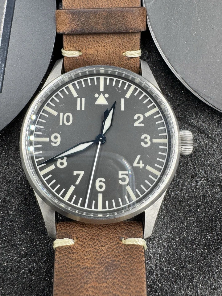 SAN MARTIN SN030-T Automatic Black Dial Titanium 39mm 20ATM Men's Pilot Watch NM - Image 2 of 4