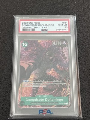 Donquixote Doflamingo 2023 One Piece OP04-ALTERNATE ART PSA 10 (Englisch)
