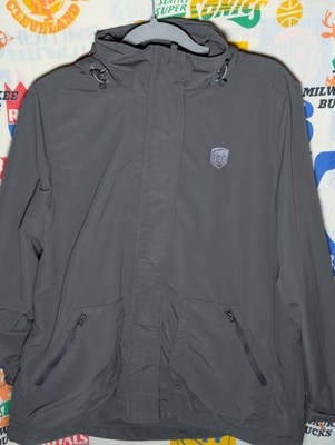 UPS United Parcel Service Lands End Gray Jacket Mens XL Zip Up