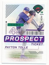 PAYTON TOLLE 2024 PANINI PROSPECT TICKET #80 TCU COLLEGE BASEBALL MINT