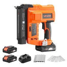 VEVOR 2-in-1 Cordless Brad Nailer Nail Gun 18 Gauge 2 Batteries for Woodworking