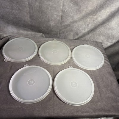Vintage Lot 5 Tupperware Sheer Replacement Lid 227 - C Tab 6 