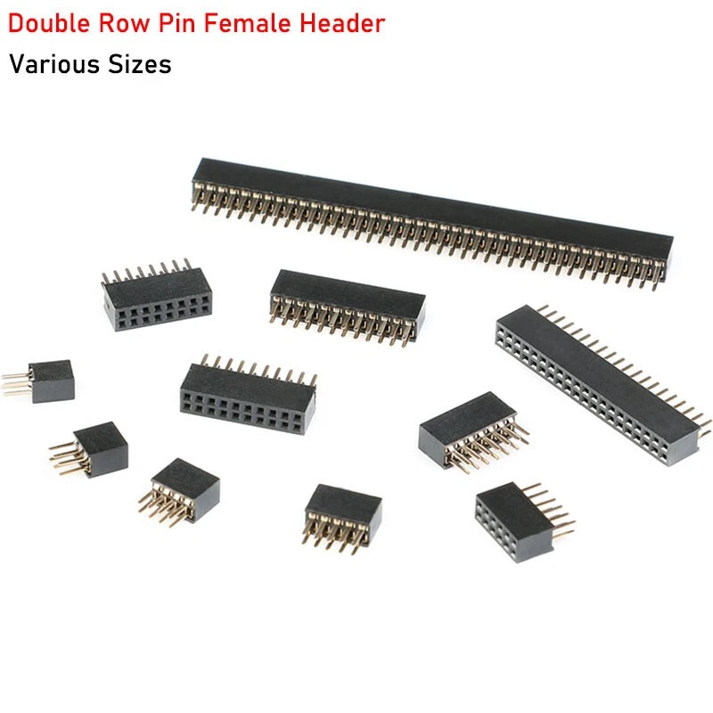Double Row Connector 1.27mm Pitch 2P-40P PCB Male / Female Pin Header Single / - Image 4 of 4