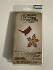Tim Holtz Sizzix Mini Cardinal Poinsettia 658266 Movers & Shapers Magnetic Die