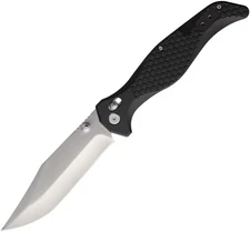 S-TEC Axis Lock Black Folding Clip Point Stainless Pocket Knife S112BK