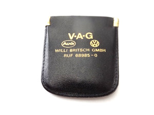 Vintage VW VAG AUDI KEY CHAIN German DEALER Beetle keyholder black