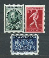 Belgium - Mail 1946 Yvert 731/3 (*) Mng Emile Vandevelde