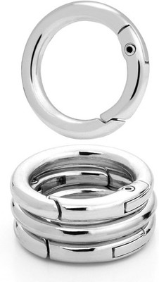 10 Pack 3/4 Inch Trigger Spring O Rings, Metal round Carabiner Clip Snap Hook, S