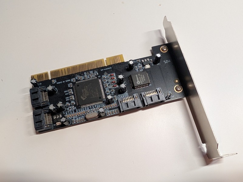 New 4 Port SATA PCI Expansion Card PCI To SATA Adapter Card RAID 5
