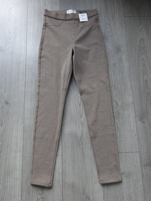 M&S Marks & Spencer MOKKA HOHE KUSCHELIGE JEGGINGS GRÖßE UK 8 REG
