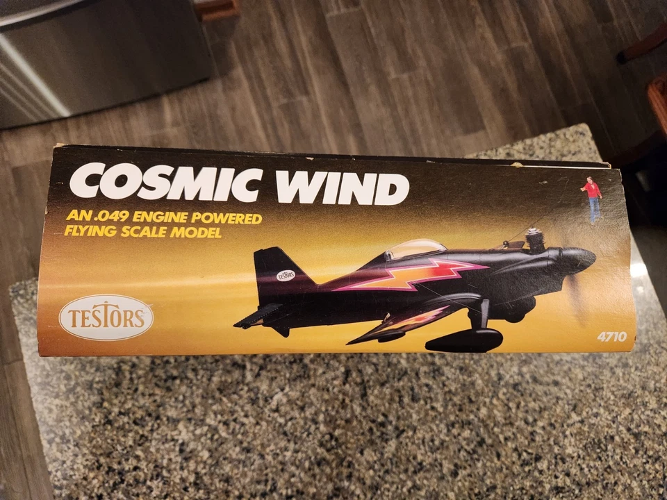 VINTAGE Testors Cosmic Wind Racer .049 Control Line Airplane In Factory BOX NIB! - Image 3 of 4