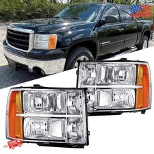 APSVE Headlights Assembly compatible with 2007-2013 GMC Sierra 1500, 2007-2014 G