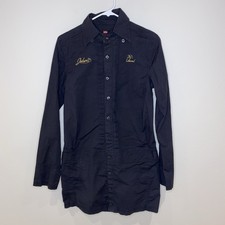 Diesel Grey Shirt Dress Flaming Dice Joker Vegas Rare Size XL Long Sleeve Rare