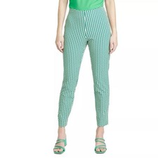 A New Day Women's Green Geo Print High Rise Stretch Skinny Ankle Pants Size 4